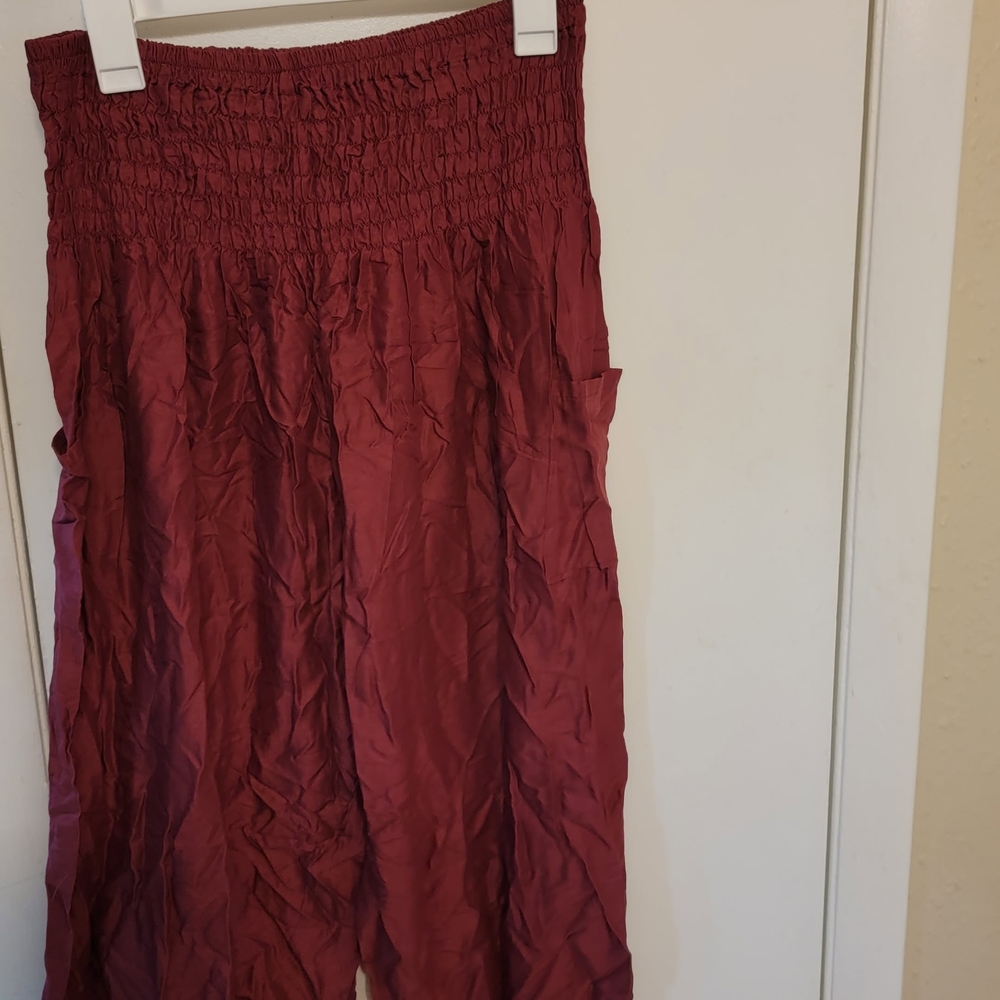Red harem pants